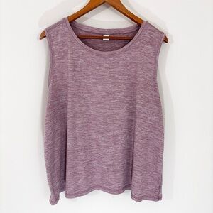 Yogalicious sleeveless heathered purple yoga top
